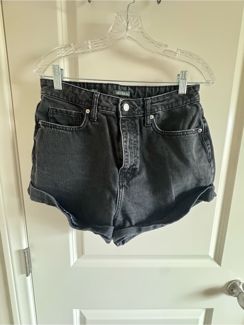 wild fable Black High-Rise Denim Shorts